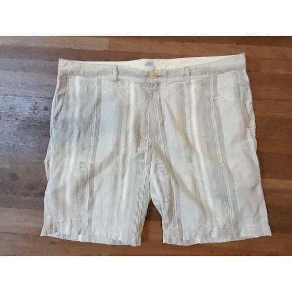 Tommy Bahama Striped Linen Blend Shorts Size 42 - Picture 2 of 8